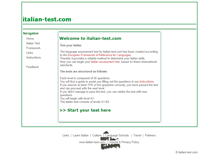 Tablet Screenshot of italian-test.com
